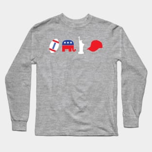 Life Liberty Football American Republican Long Sleeve T-Shirt